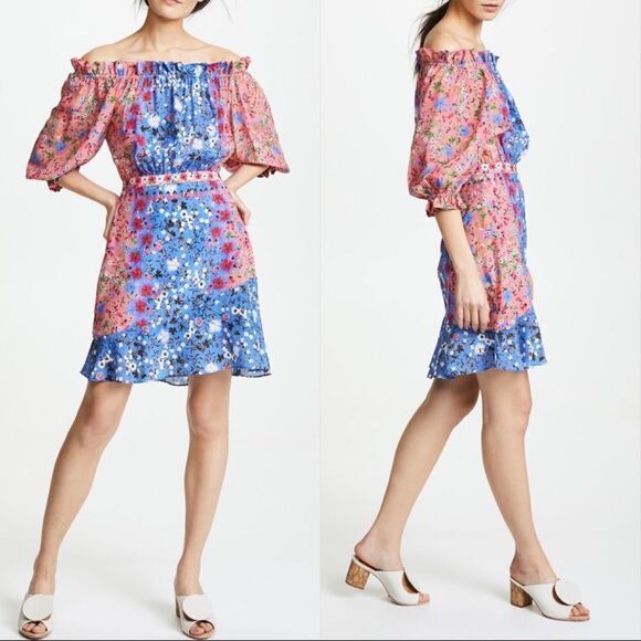 SALONI Grace Dress in Foxglove Meadow print size 4 - Picture 4 of 10